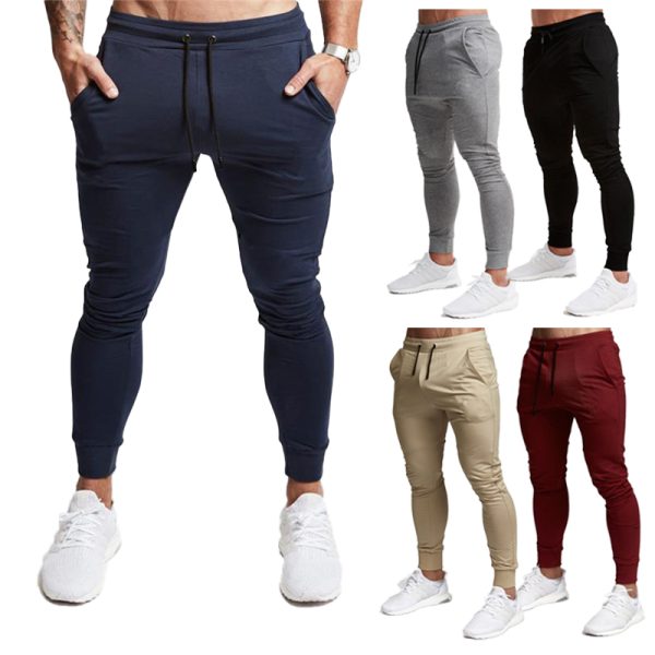Hombre Training Running Track Pants Sweatpants Homme Slim Workout Joggers Fitness Jogging Gym Trousers for Men