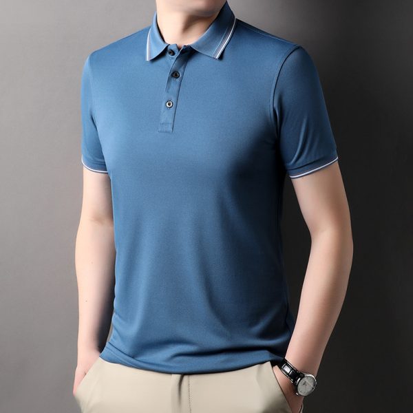 Wholesale Summer Promotion Breathable Short Sleeve Loose Fit Plain Man Polo Shirt