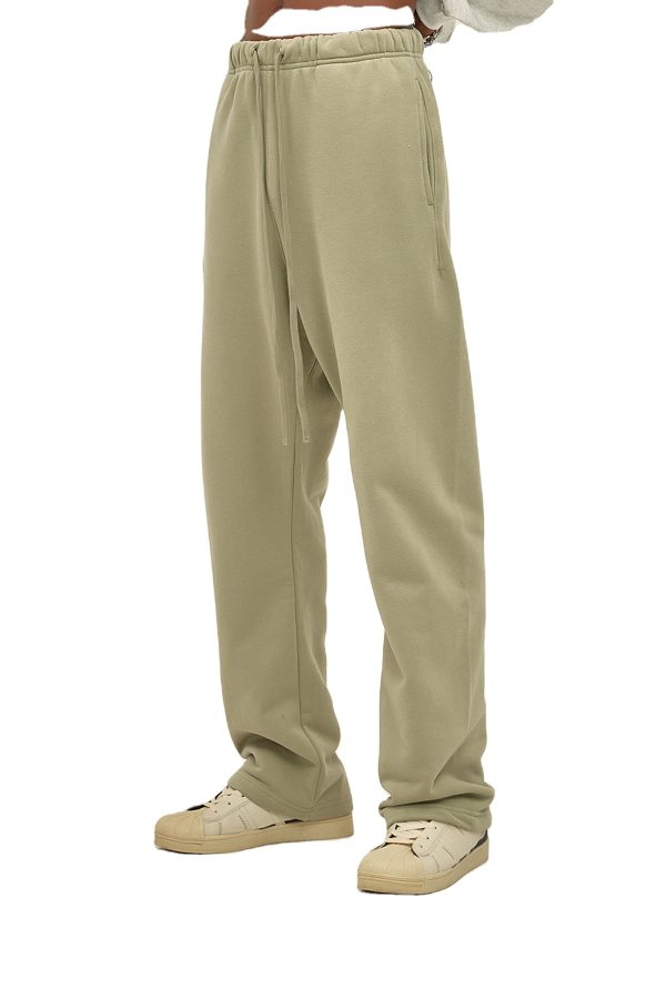 2024 Fall Custom Men's and Unisex Baggy Sweatpants Cotton Khaki Trousers for Boys Casual Straight Style for Outdoor Use