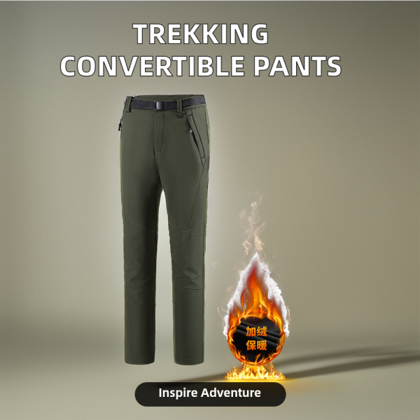 Unisex Lightweight Softshell Stretch Pants Convertible Construction Trousers for Autumn Trekking Hiking Plus Breathable Printed