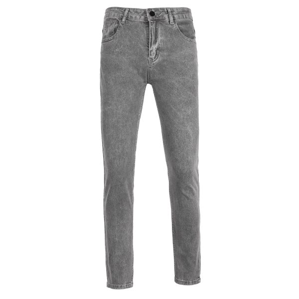 Rts Pants Denim New Arrival Men's Jeans Printing Stone Washing Trousers Ripped Path Paint Slim Jeans Male