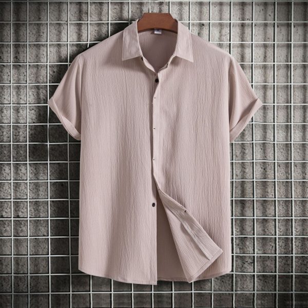 Wholesale Breathable Soft Summer Casual Short Sleeve Button up Shirt Men