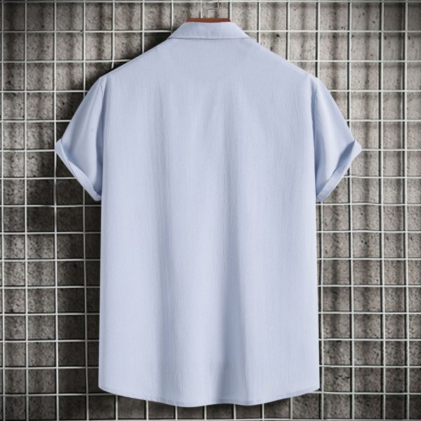 Wholesale Breathable Soft Summer Casual Short Sleeve Button up Shirt Men