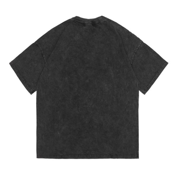 Custom Streetwear T Shirt Manufacturer Retro Graffiti Print Short Sleeve Wash Casual Men's Tshirts