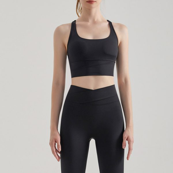 2023 Women Workout Sets Fitness Clothing Color Block Sports Bra V Waist No Camel Toe Butt Lifting Yoga Shorts 2 Pieces Gym Set