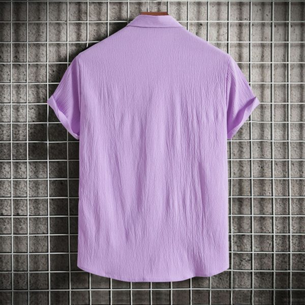 Wholesale Breathable Soft Summer Casual Short Sleeve Button up Shirt Men