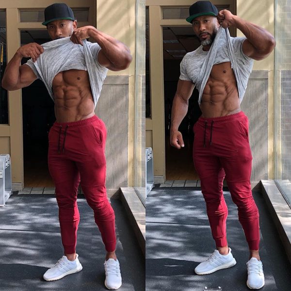 Hombre Training Running Track Pants Sweatpants Homme Slim Workout Joggers Fitness Jogging Gym Trousers for Men