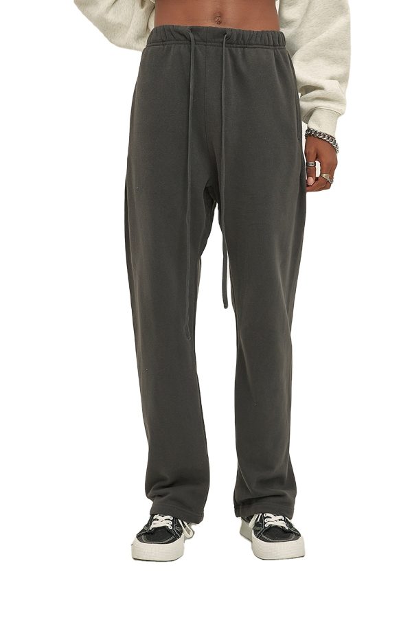 2024 Fall Custom Men's and Unisex Baggy Sweatpants Cotton Khaki Trousers for Boys Casual Straight Style for Outdoor Use