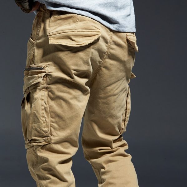 Wholesale Fashion Autumn Casual Men's Overalls Street Wear Tapered Multi Pockets Trouser Men Pure Cotton Cargo Pants