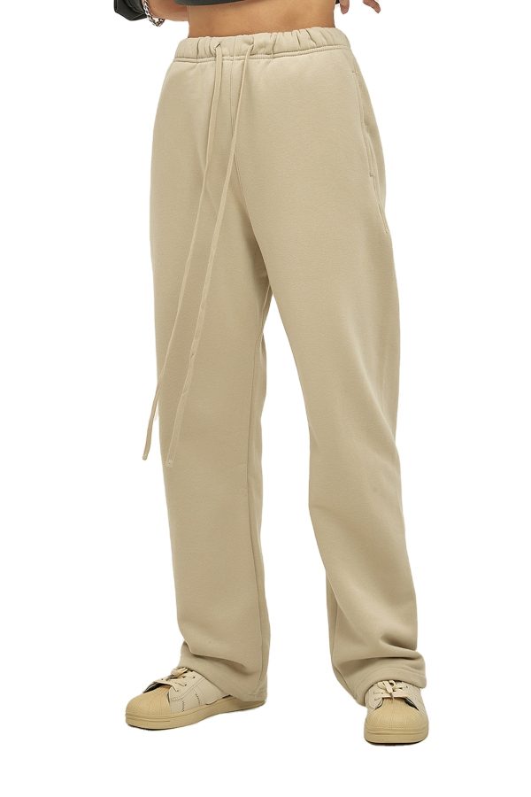 2024 Fall Custom Men's and Unisex Baggy Sweatpants Cotton Khaki Trousers for Boys Casual Straight Style for Outdoor Use