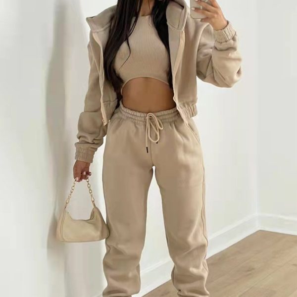 Hot Women Clothing Autumn Winter Jogger Set Hoodie Sports Outfits Casual Women's 3 Pieces Sets