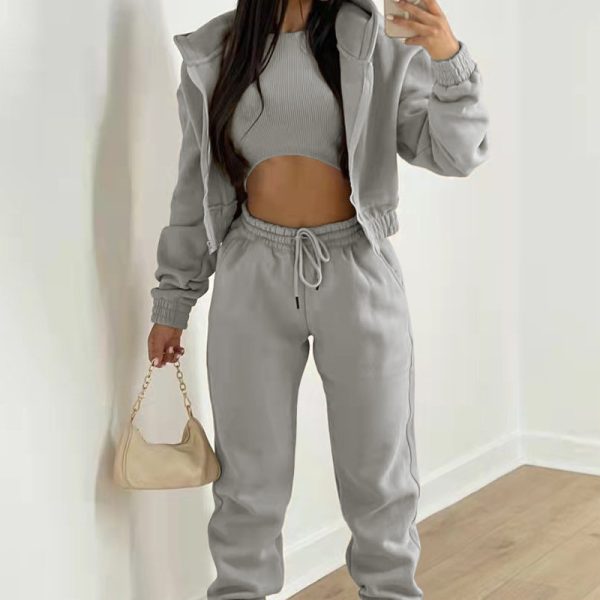 Hot Women Clothing Autumn Winter Jogger Set Hoodie Sports Outfits Casual Women's 3 Pieces Sets