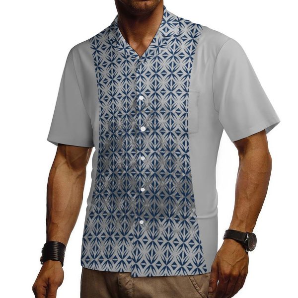 Top Quality Hawaii Style Hibiscus Print and Leaf Short Sleeve With Pocket Shirt Men Polynesian Gentlemen Casual Loose Shirts
