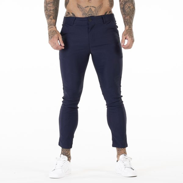 Wholesale Men's Stretch Fashion Business Pants Slim Fit Trousers High Waisted Man Casual Dress Pants for Men