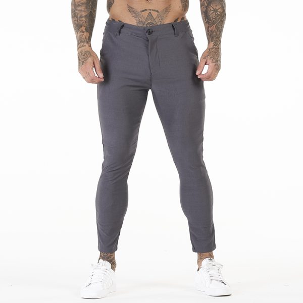 Wholesale Men's Stretch Fashion Business Pants Slim Fit Trousers High Waisted Man Casual Dress Pants for Men