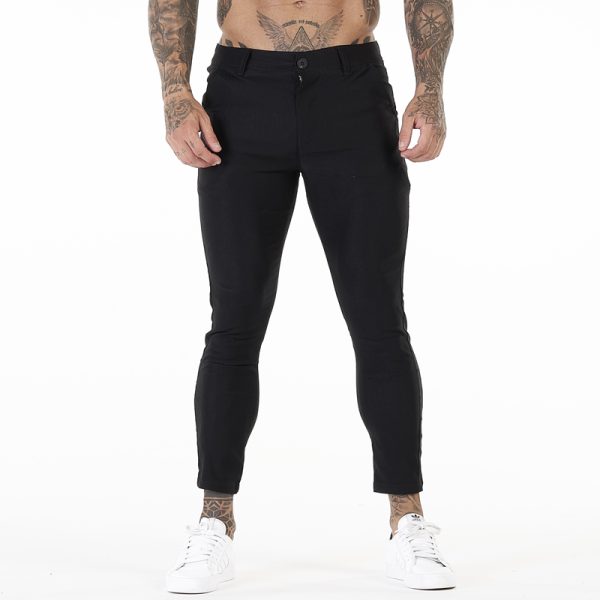 Wholesale Men's Stretch Fashion Business Pants Slim Fit Trousers High Waisted Man Casual Dress Pants for Men